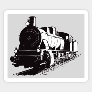 Drawing of the old locomotive Sticker